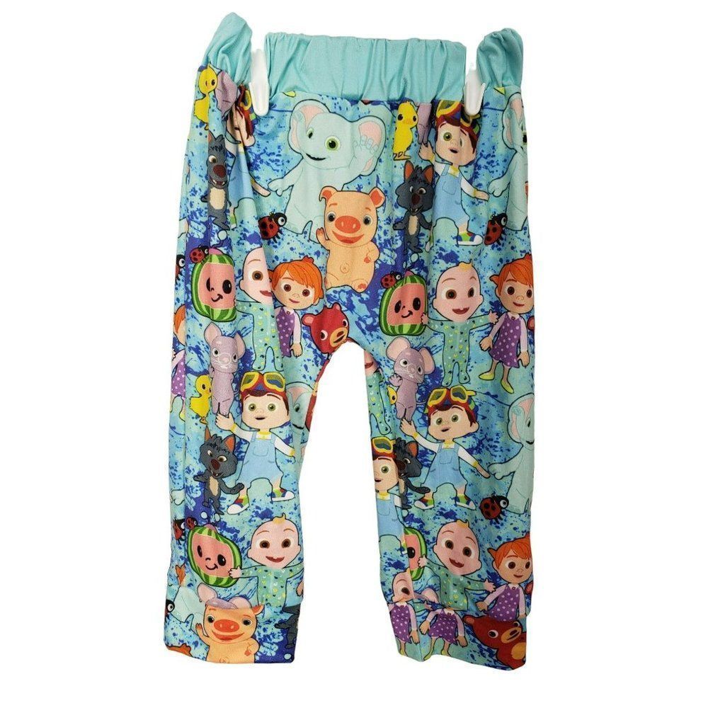 Cocomelon Teal Blue Elastic Waist Size 12-18 Months Boutique Jogger Pants